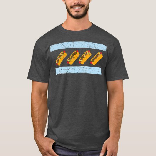 Chicago Flag Hotdog Funny Chicago Style Hot Dog T-shirt (Voorkant)