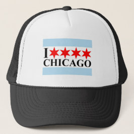 Chicago Flag - Ik hou van Chicago Trucker Pet