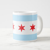 Chicago Flag Jumbo Mok (Voorkant rechts)