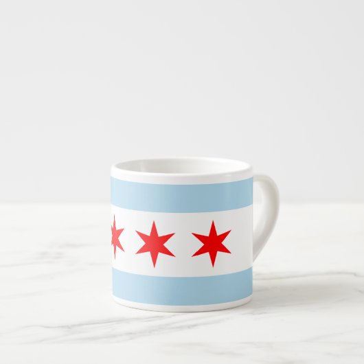 Chicago Flag Jumbo Mok (Voorkant rechts)