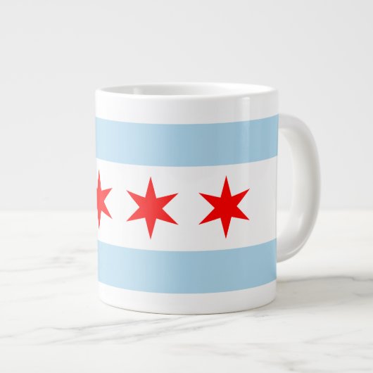 Chicago Flag Jumbo Mok (Voorkant rechts)