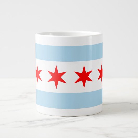 Chicago Flag Jumbo Mok (Voorkant)