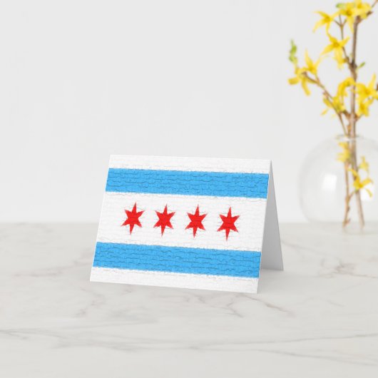 Chicago Flag Kaart (Gele Bloem)