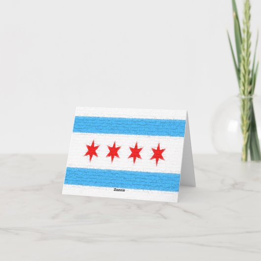 Chicago Flag Kaart (Achterkant)