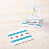 Chicago Flag Kartonnen Onderzetters (Insitu)