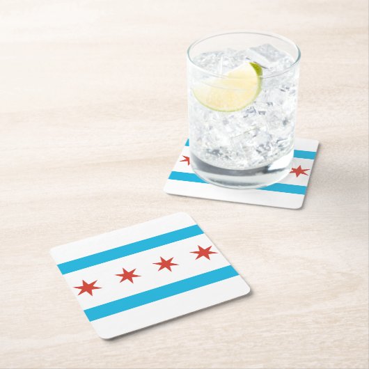 Chicago Flag Kartonnen Onderzetters (Insitu)