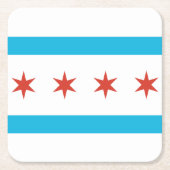 Chicago Flag Kartonnen Onderzetters (Voorkant)