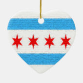 Chicago Flag Keramisch Ornament (Achterkant)