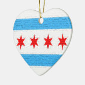Chicago Flag Keramisch Ornament (Links)