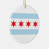 Chicago Flag Keramisch Ornament (Rechts)
