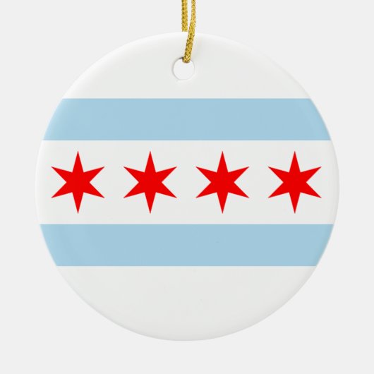 Chicago Flag Keramisch Ornament (Voorkant)