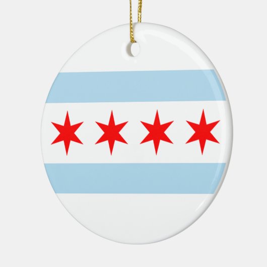 Chicago Flag Keramisch Ornament (Links)