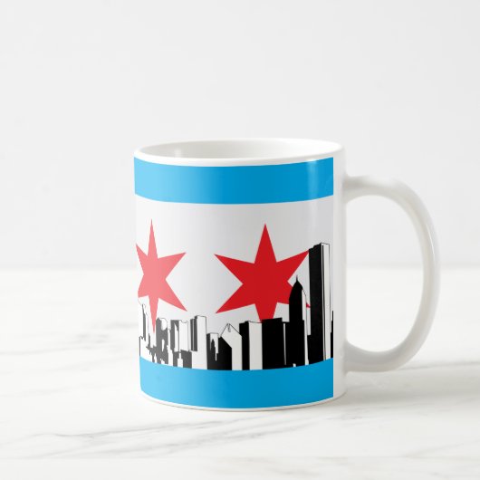 Chicago Flag Koffiemok (Rechts)