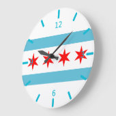 Chicago flag Large Clock Grote Klok (Hoek)
