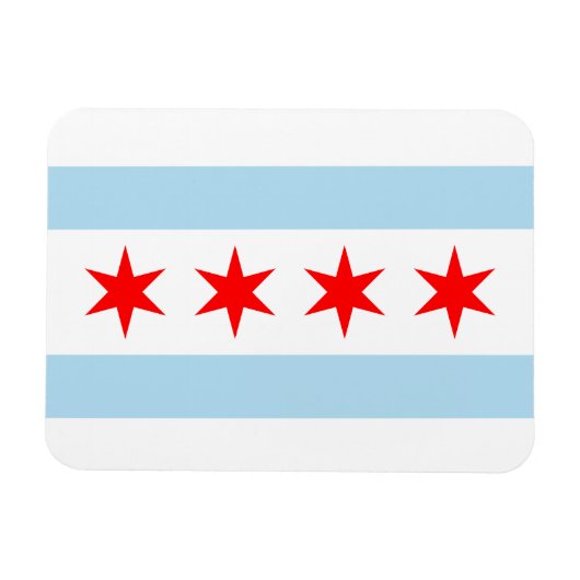 Chicago Flag Magneet (Horizontaal)
