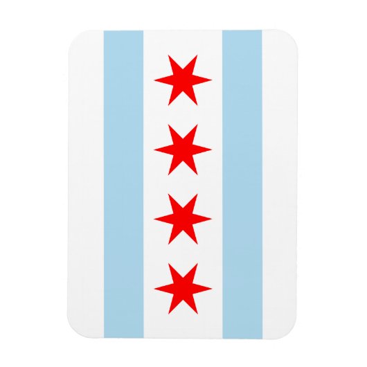 Chicago Flag Magneet (Verticaal)