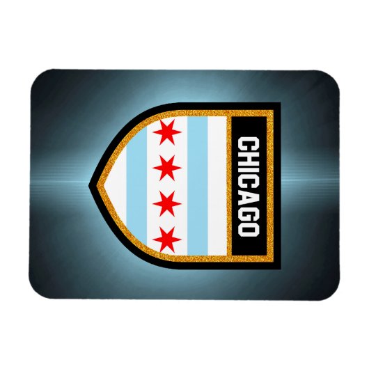Chicago Flag Magneet (Horizontaal)