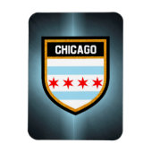 Chicago Flag Magneet (Verticaal)