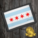 Chicago flag mode, Illinois USA/patriots Drievoud Portemonnee<br><div class="desc">Patriottische portefeuilles met de Amerikaanse staat Illinois mode met Chicago vlag - hou van mijn land,  reiscadeaus,  opa-verjaardag,  nationale patriotten/sportfans</div>