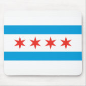 Chicago Flag Mousepad Muismat (Voorkant)
