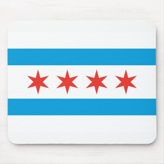Chicago Flag Mousepad Muismat (Voorkant)