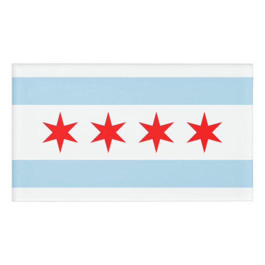 Chicago Flag Naambadge (Voorkant)