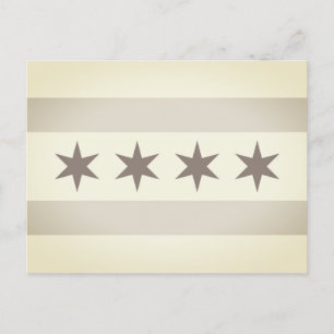 Chicago Flag Noir Briefkaart