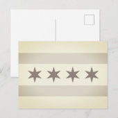Chicago Flag Noir Briefkaart (Voorkant / Achterkant)