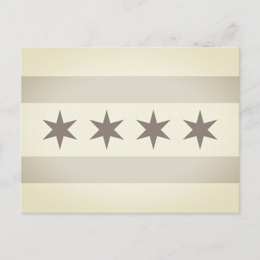 Chicago Flag Noir Briefkaart (Voorkant)