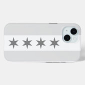 Chicago Flag Noir Case-Mate iPhone Case (Achterkant (horizontaal))