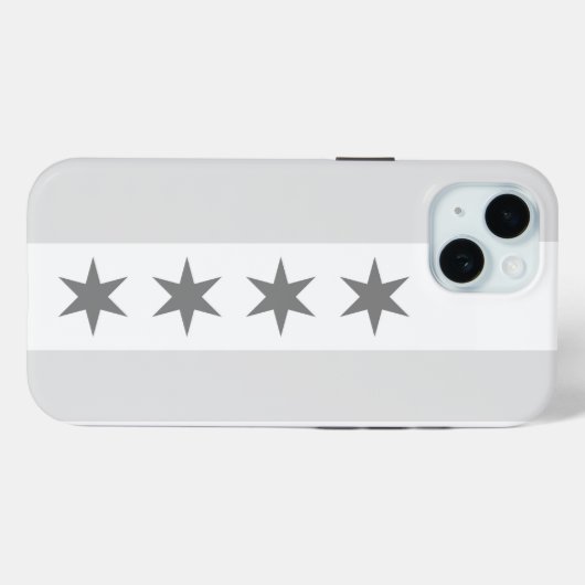 Chicago Flag Noir Case-Mate iPhone Case (Achterkant (horizontaal))