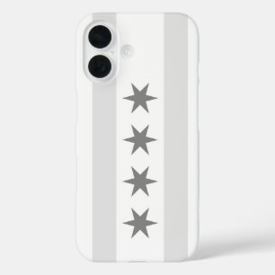 Chicago Flag Noir iPhone 16 Hoesje
