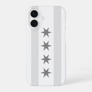 Chicago Flag Noir iPhone 16 Hoesje