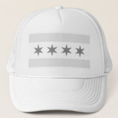 Chicago Flag Noir Trucker Pet (Voorkant)