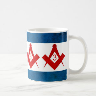 Chicago Flag / Oriental Lodge 33 Coffee Mok