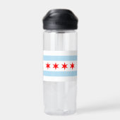 Chicago Flag, Patriotic USA, Illinois Waterfles (Achterkant)