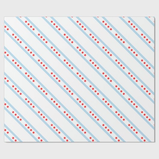 Chicago Flag Pattern Cadeaupapier (Vlak)