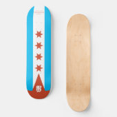 Chicago Flag Persoonlijk Skateboard (Voorkant)
