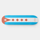 Chicago Flag Persoonlijk Skateboard (Horizontaal)