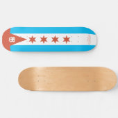 Chicago Flag Persoonlijk Skateboard (Horizontaal)