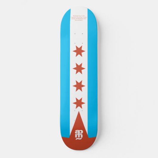 Chicago Flag Persoonlijk Skateboard (Voorkant)