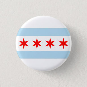 CHICAGO FLAG PIN RONDE BUTTON 3,2 CM