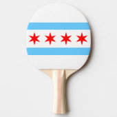 Chicago Flag Ping Pong Paddle Tafeltennisbatje (Voorkant)