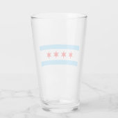 Chicago Flag Pint Glass Glas (Achterkant)