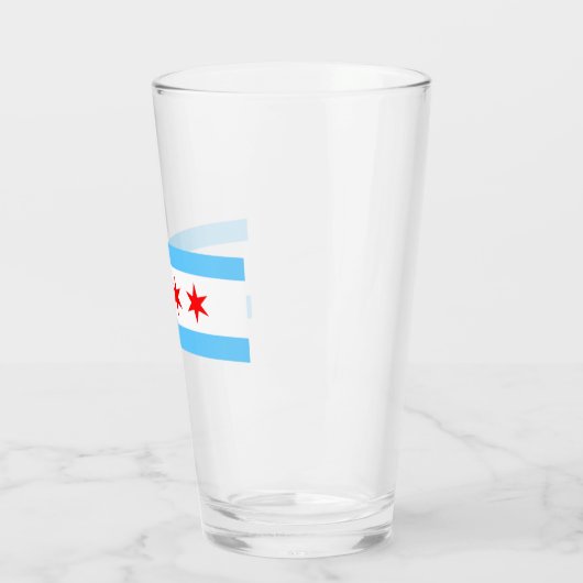 Chicago Flag Pint Glass Glas (Links)