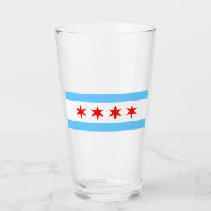 Chicago Flag Pint Glass Glas