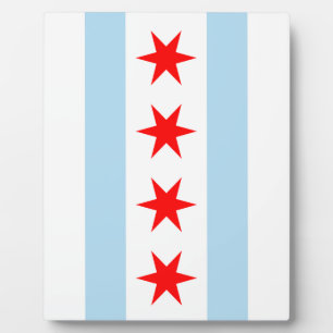 Chicago Flag Plaque Fotoplaat