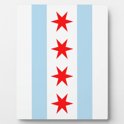 Chicago Flag Plaque Fotoplaat (Voorkant)
