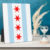 Chicago Flag Plaque Fotoplaat (Zijkant)