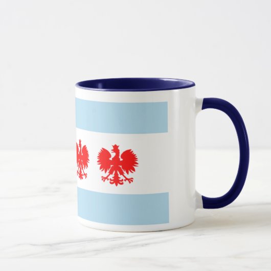 Chicago Flag Poolse stijl mok (Rechts)